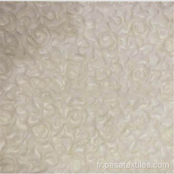 Tissu de mode de jouet de fleur de rose en trois dimensions brodé